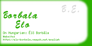borbala elo business card