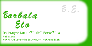 borbala elo business card
